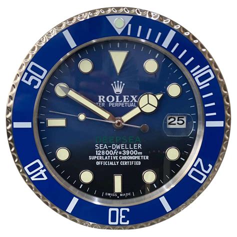 rolex wall clock replica|rolex sea dweller wall clock.